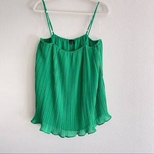 ZENOBIA | RUFFLED RIBBED GREEN TANK | PLUS SIZE